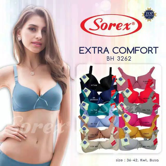 SOREX Bra Sport 65002 Busa tipis Pakai Kawat Sorex Original