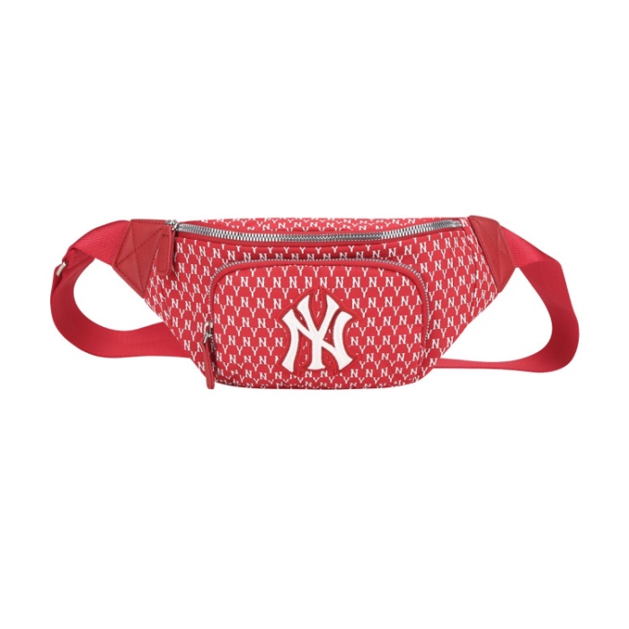 MLB NY Yankees Monogram Jacquard Waist Bag Set Navy BNWT Authentic