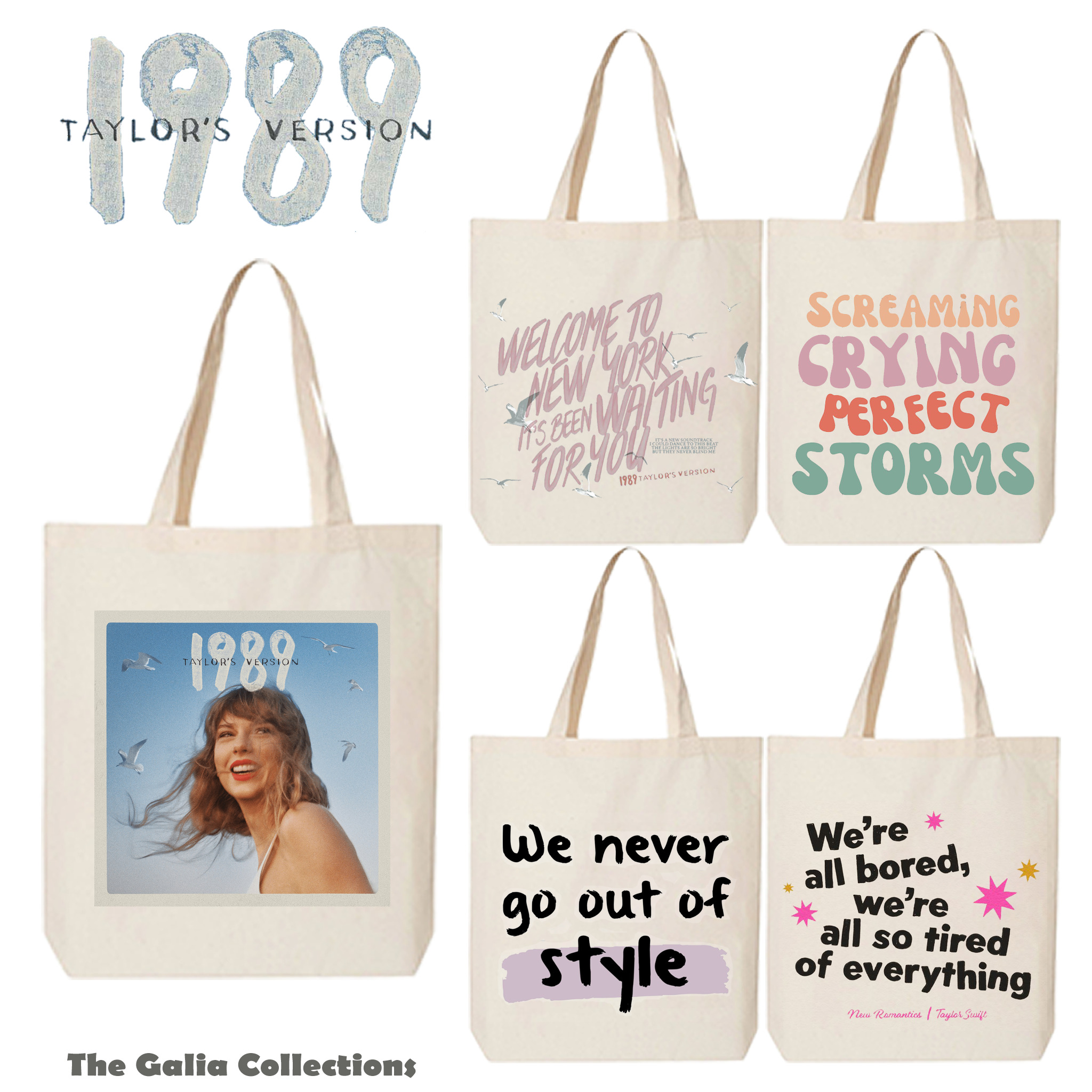 1989 TS Taylor Swift Tote Bag, This Love Taylor's Version, Taylor