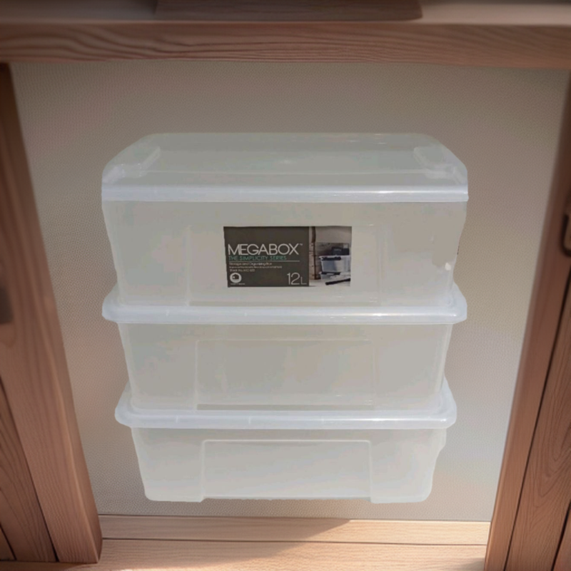 Megabox 6.5L Storage Box with Handle Clear