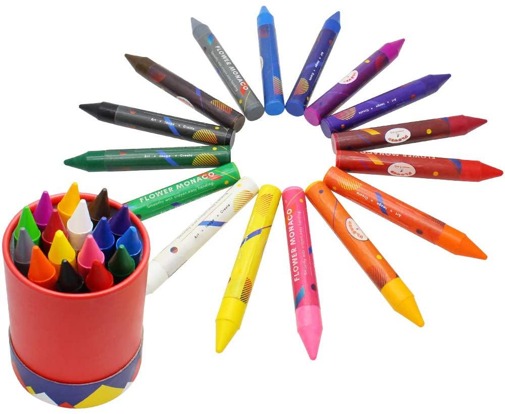 Land Toddler Crayons, 8 Colors Non Toxic Washable Jumbo Crayons