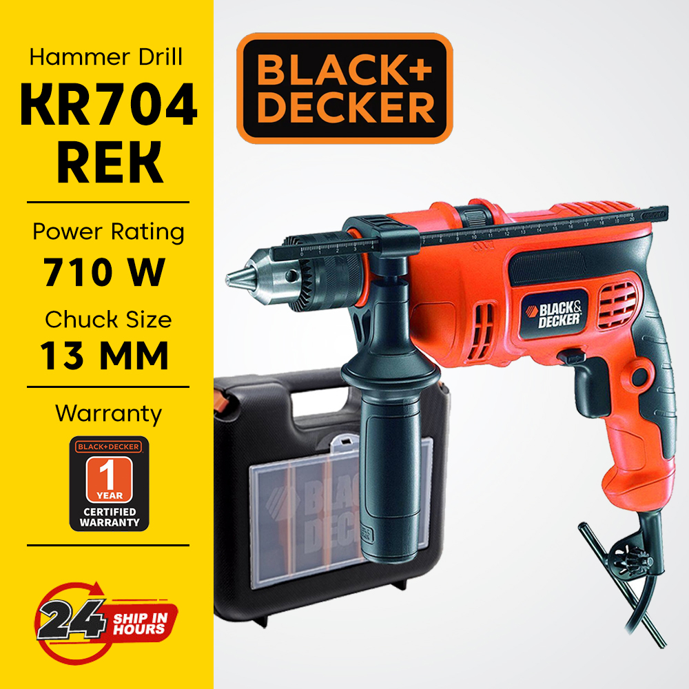 BLACK & DECKER KR704REK Hammer Drill Kit Box 710w