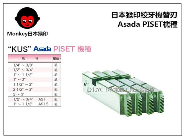 アサダ:アサダ ボルトねじ用チェーザ ウィット右 W3/4” 89083 型式:89083-