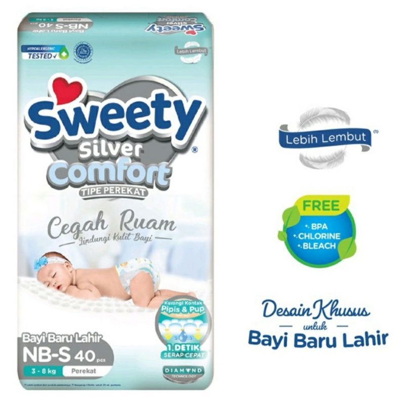 Sweety Silver Pants Cloud Soft L 18 Popok Celana Baby Diapers
