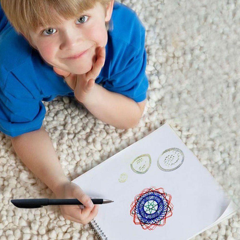 Children 27pcs Enfant Spirograph Drawing Set Brain Education