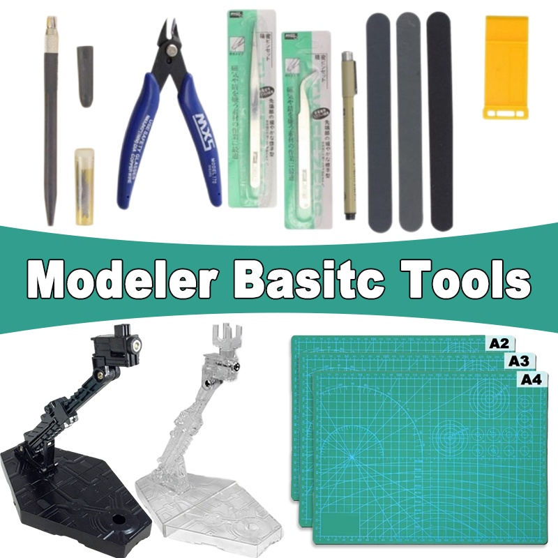 New Gundam Gunpla Model Tool Basic Beginner Tools Set for VT031 Model Craft  Kit Utility Knife Cutting Pad Gundam Basic Tools