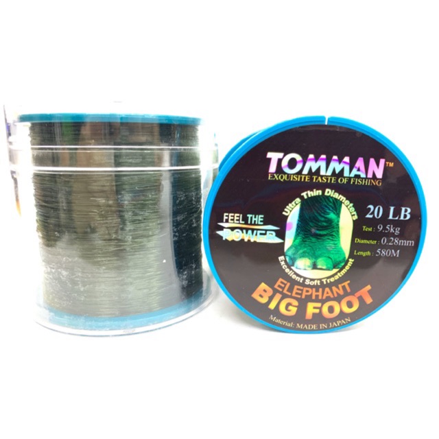 150 M (4lb-50lb) Tomman Line Big Foot Moss Green Elephant Fishing Line Tali  Pancing