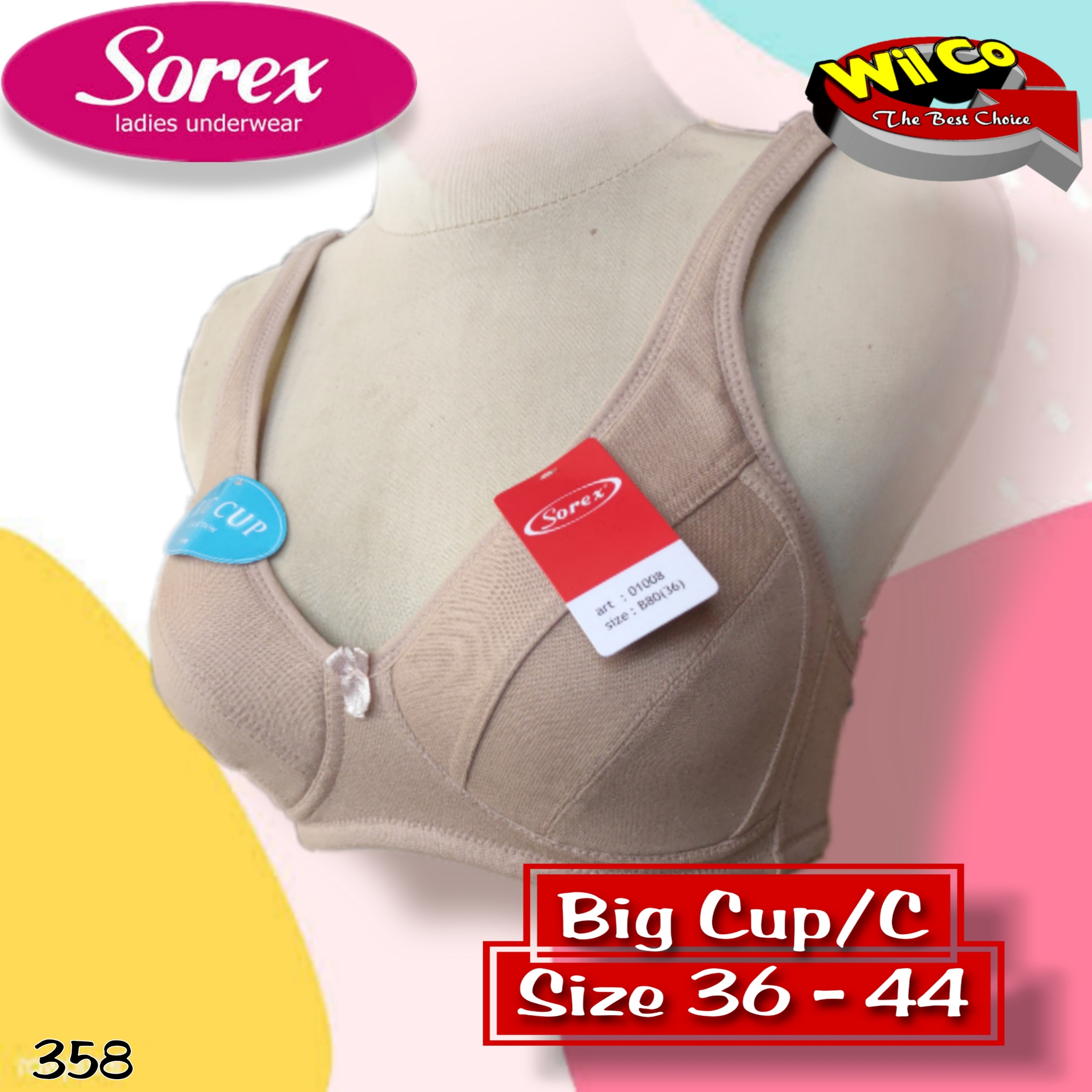 Bra big cup SOREX tanpa busa | BH bigcup | creora collection