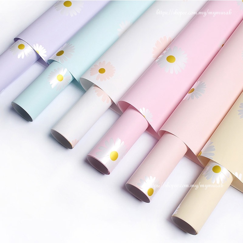 15Sheets Waterproof Solid Color Kraft Wrapping Paper