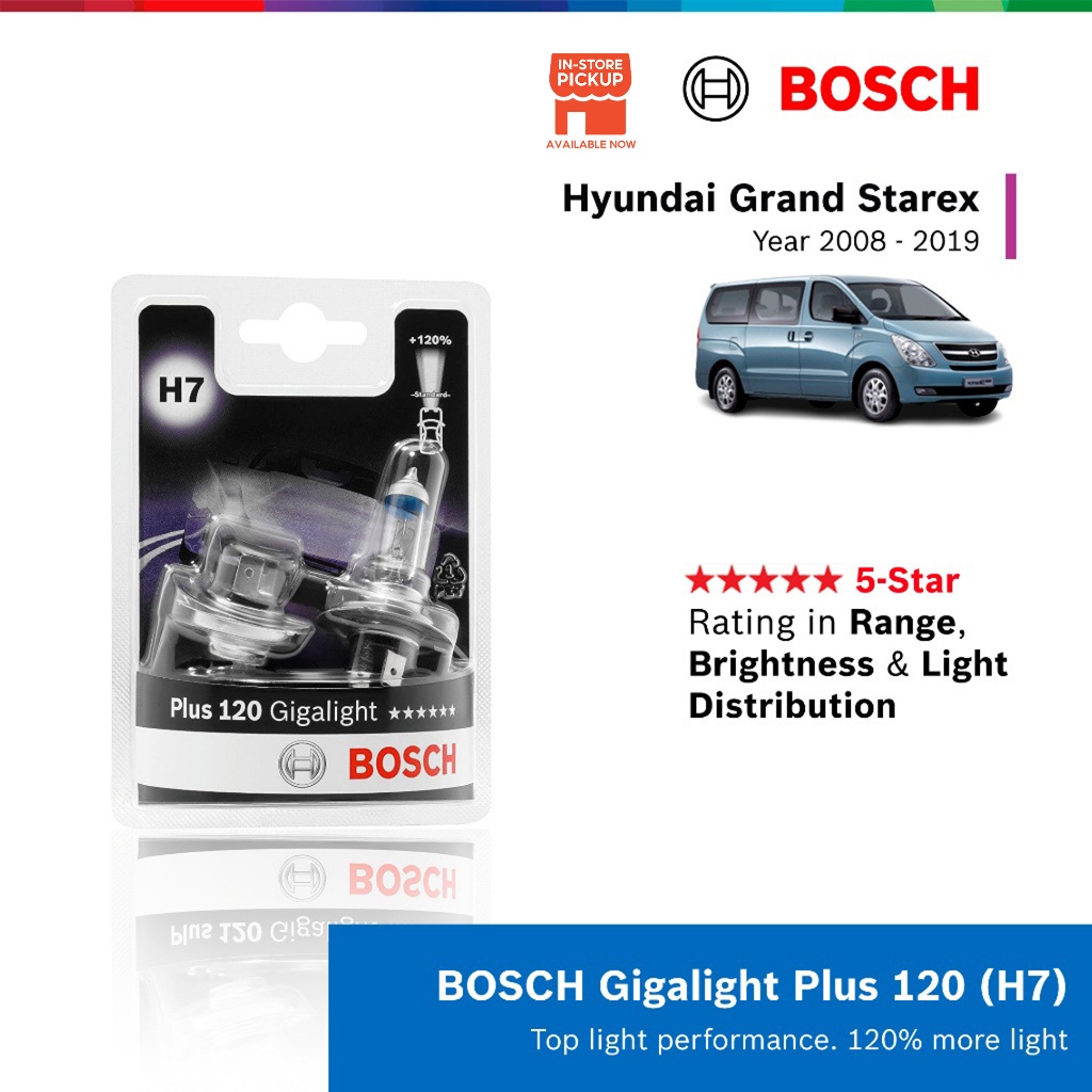 Bosch H7 Halogen Bulb (55w) set of 2 for Hyundai Grand Starex