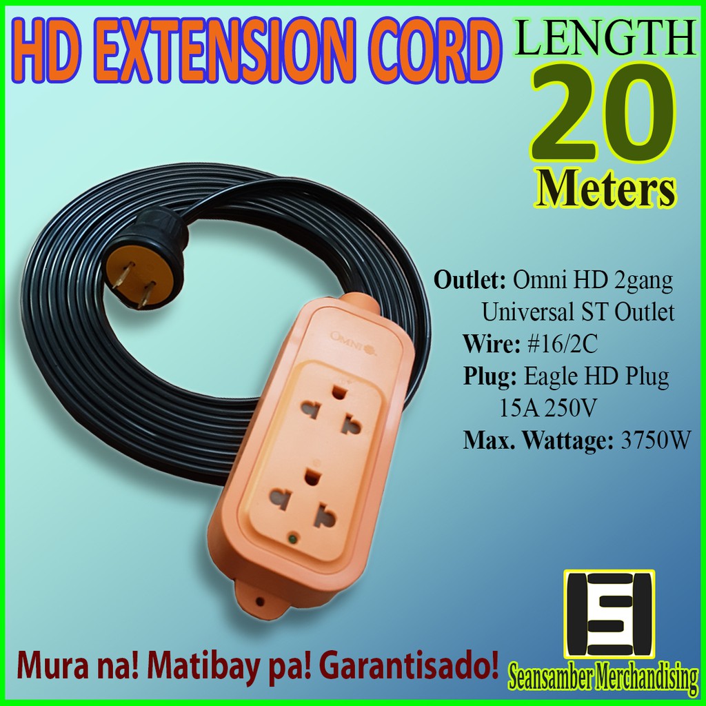 extension cord heavy duty 20 meters Price & Voucher Oct 2026 | BigGo ...