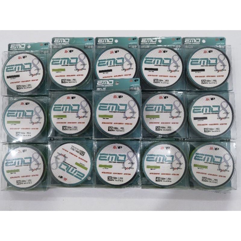 EXP EMO 8X CASTING BRAID 150M - Fishing Braided Line Tali Benang