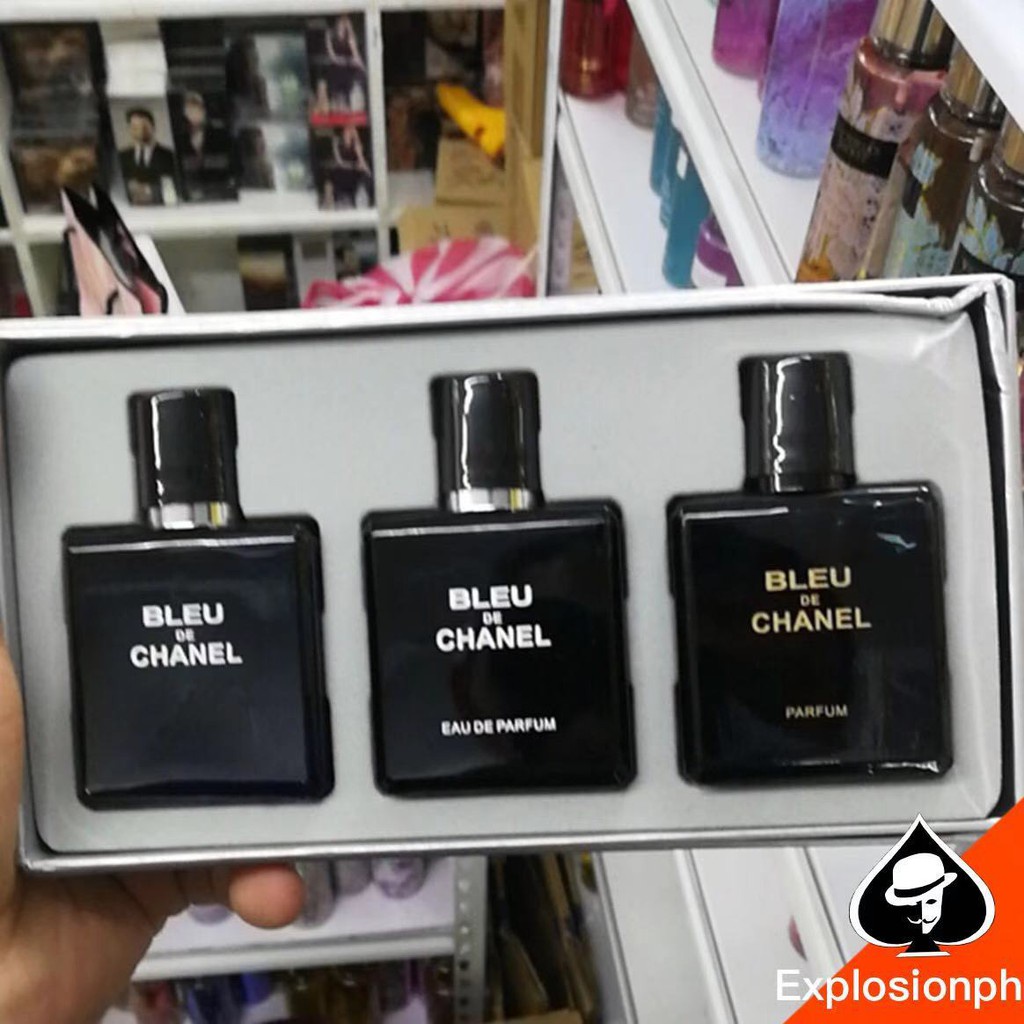 CA Bleu de Chanel Gift Set 3ni1mini perfume for Men 3x30ml oil based