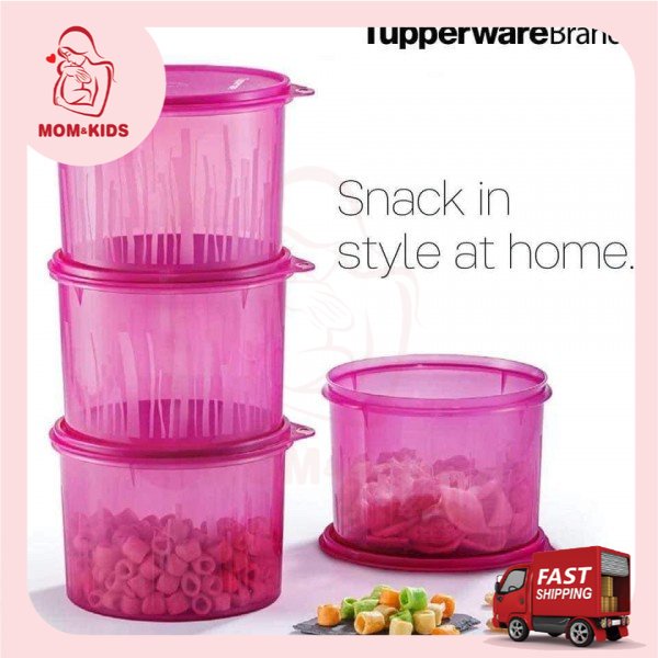 Tupperware Blushing Pink Big Cookie Canister 1.75L 