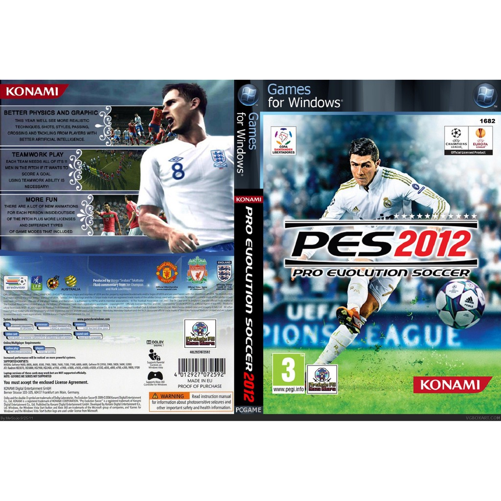 Pes 2012 Pro Evolution Soccer Konami - Set para PC Dvd-rom Spain 3T for  sale online
