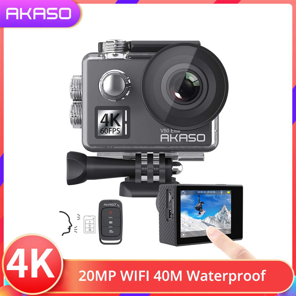 Akaso Brave 4 4k 20mp Wifi Action Camera Ultra Hd Eis 30m Underwater  Waterproof Remote Sports Camcorder Helmet Accessories Gift - Sports &  Action Video Cameras - AliExpress