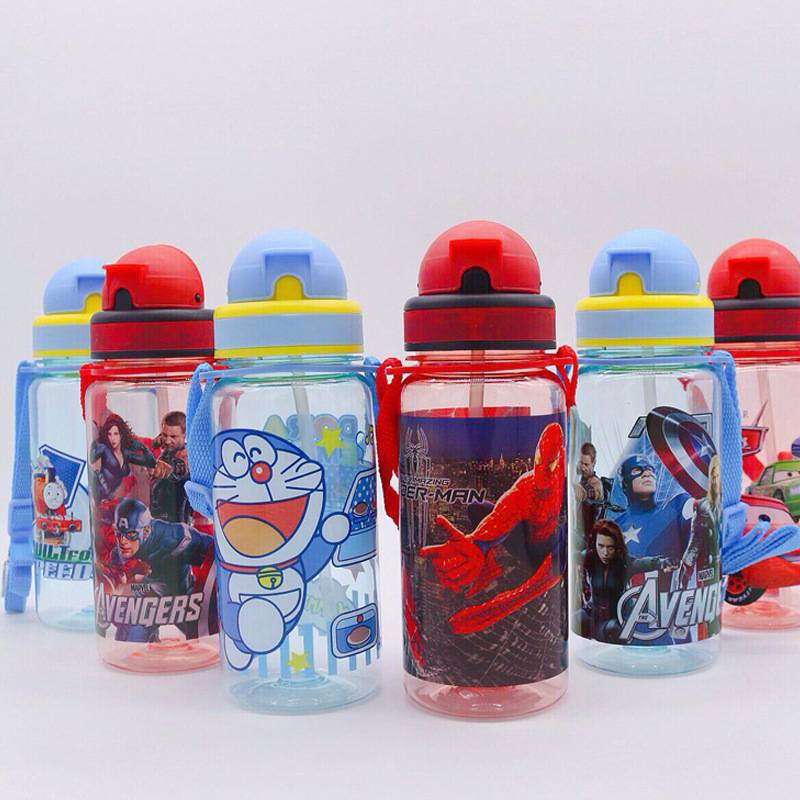 Transformers Water Bottle Kids without Straw 600ml Botol Air Budak