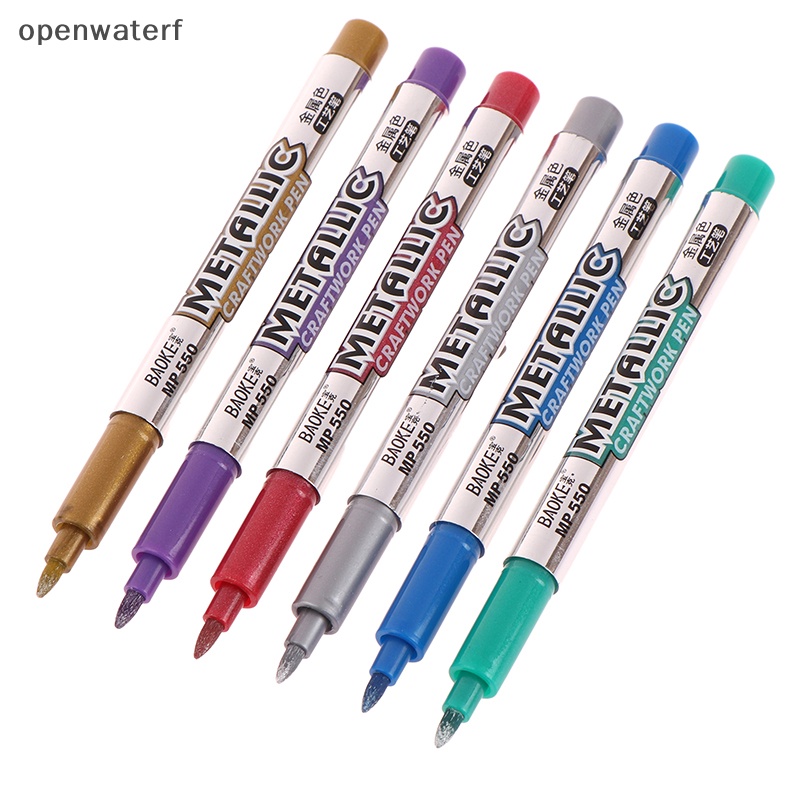 Permanent Marker Metallic Marker Pens Silver Gold Base for Glass