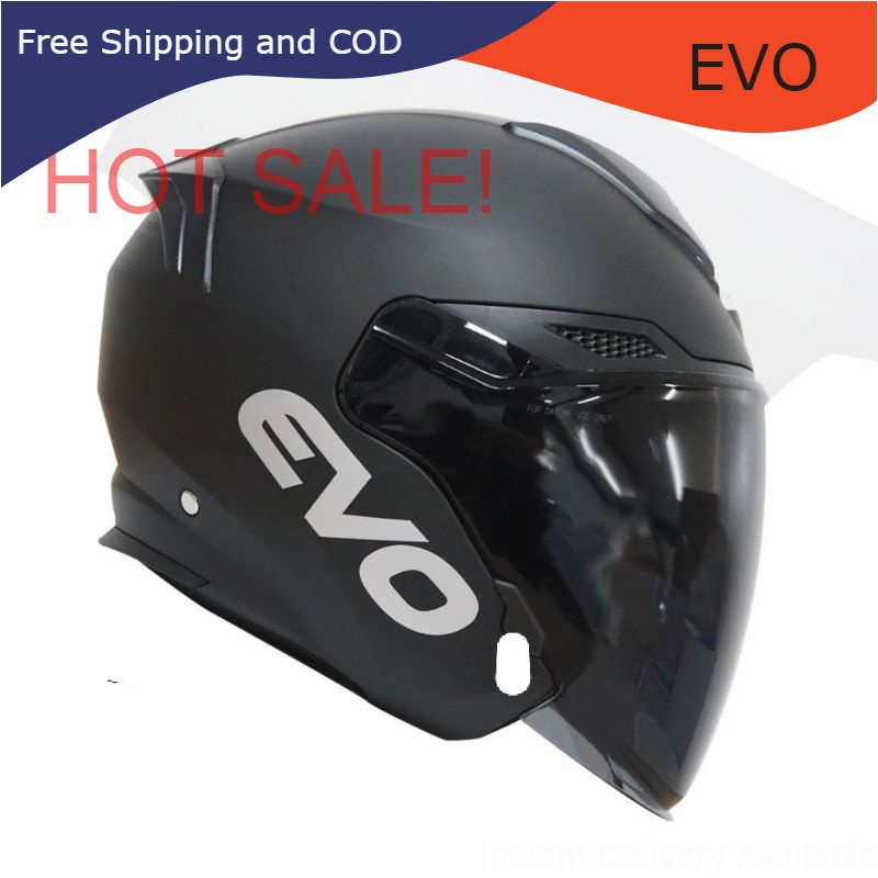 Evo half face hot sale helmet matte black