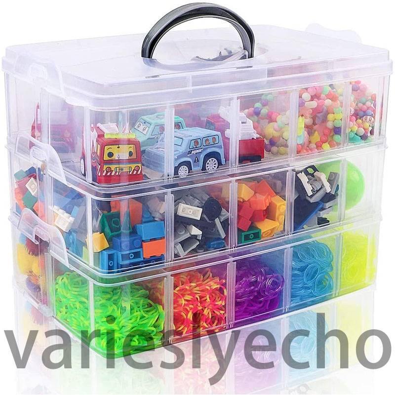 24 Compartment Small Organizer Storage Plastic Box Craft Nail Art Fuse  Beads