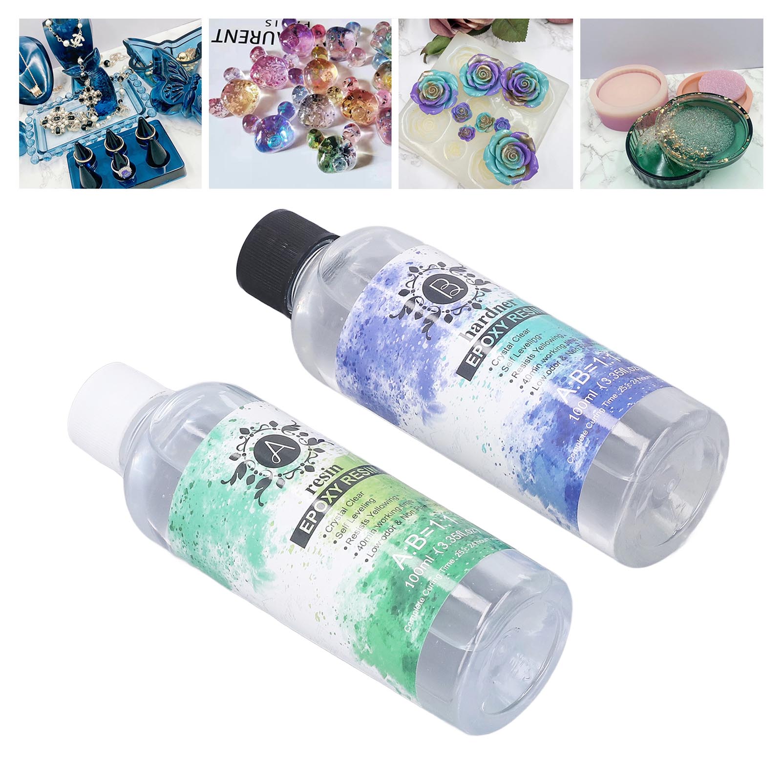 Crystal Clear Resin Epoxy Ultra violet Quick Dry Clear Coating craft Resin  Epoxy AB Glue Home