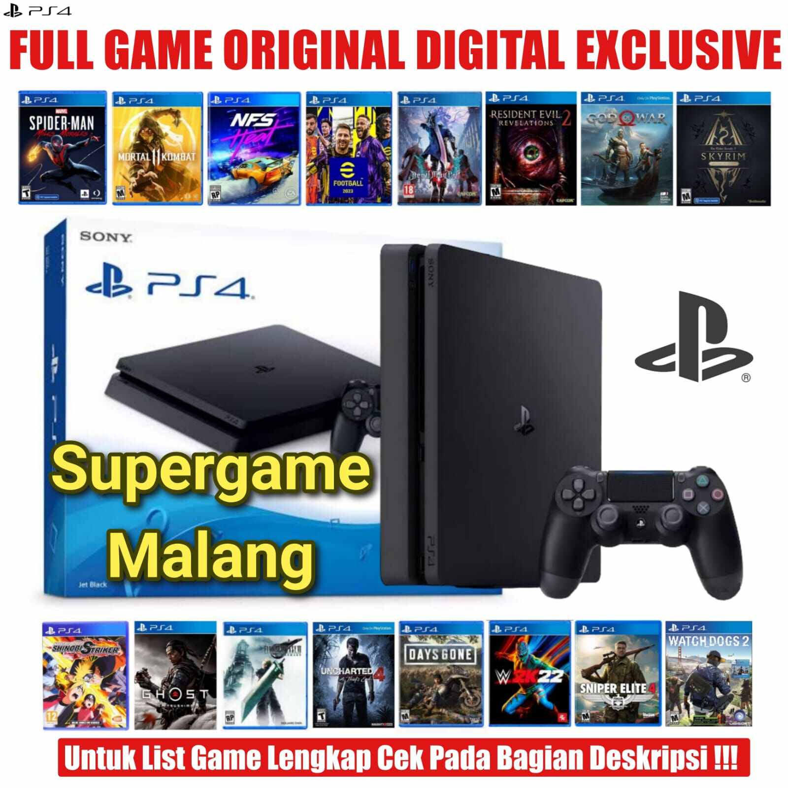 Harga ps4 slim clearance second