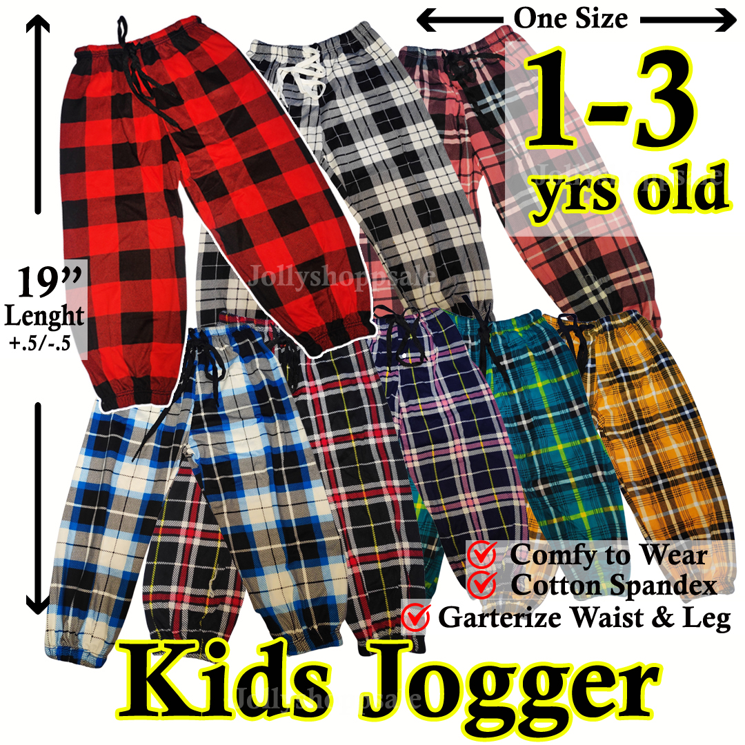 Kids Checkered Pants For Boys & Girls 0-11 Yrs Old, Random Color
