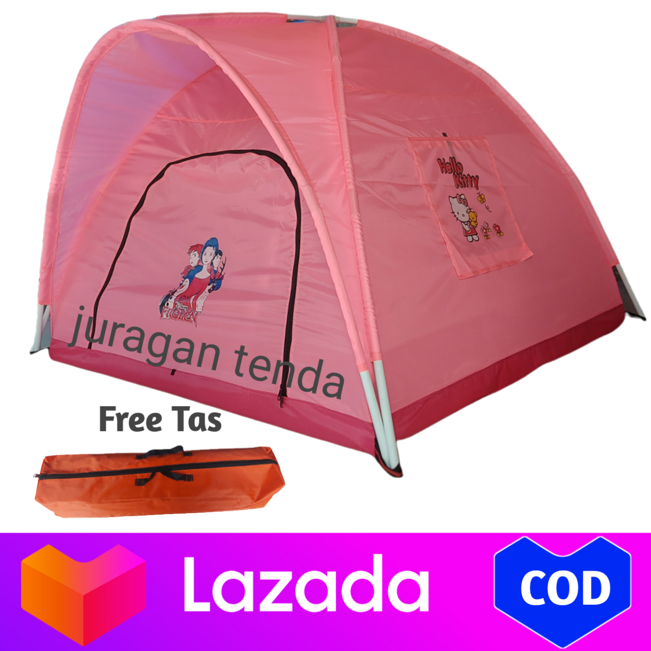 Tenda anak karakter spiderman uk,100cm, 120cm, 140cm, tenda mainan anak, frame  pipa pvc, mainan outdoor