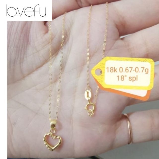 Original 24k Saudi Gold pawnable women's necklace Love heart titanium steel  clavicle chain gift niche luxury fashion jewellery