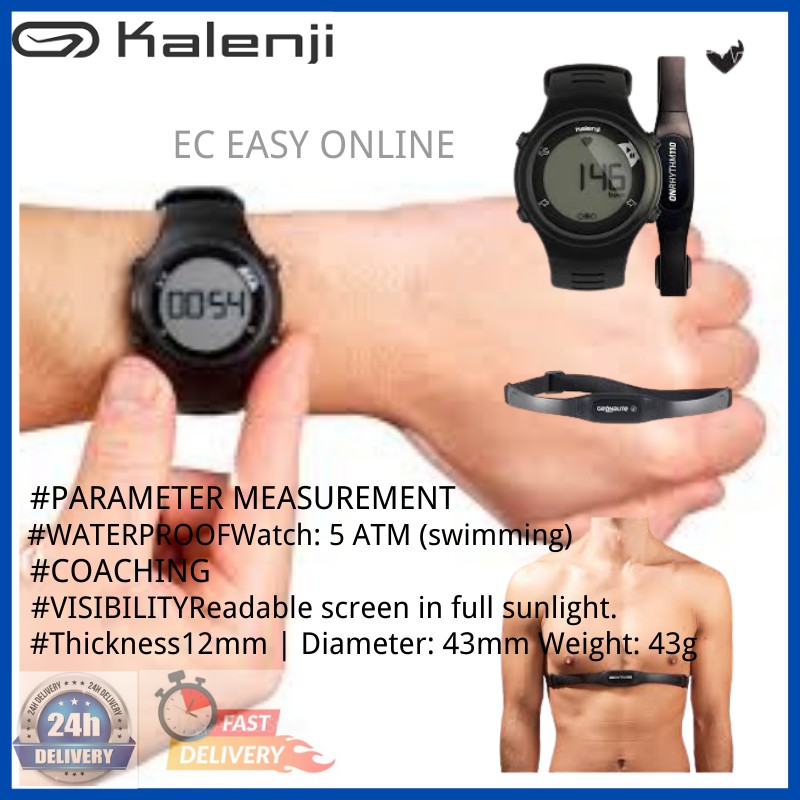 Jam Decathlon Kalenji Watch Stopwatch Running Watch Jam Waterproof Watch